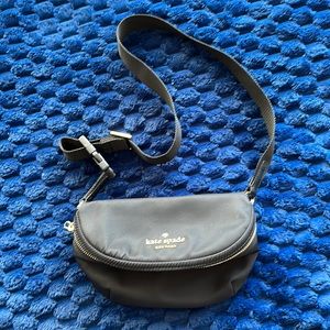 Kate Spade nylon belt bag black and gold